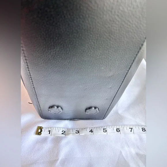 NWT Brighton Leopard Lex Tote Uptown Spots Black Leather Embroidered Flowers - Picture 8 of 15